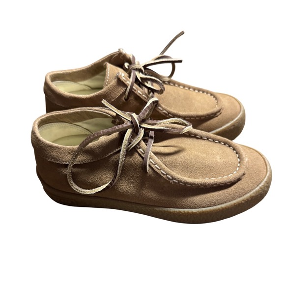 SeaVees Shoes - SeaVees Hayward Platform Tan Suede Moccasin Shoes Womens 8